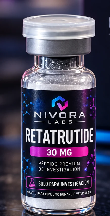 Frasco ilustrativo de Nivora Labs